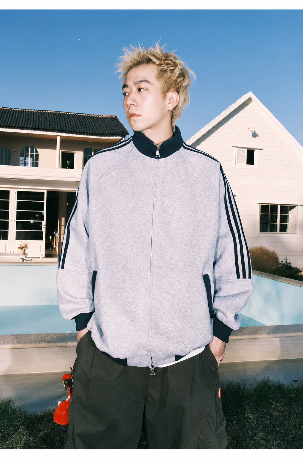 Finished jacket shown as a real-world product reference