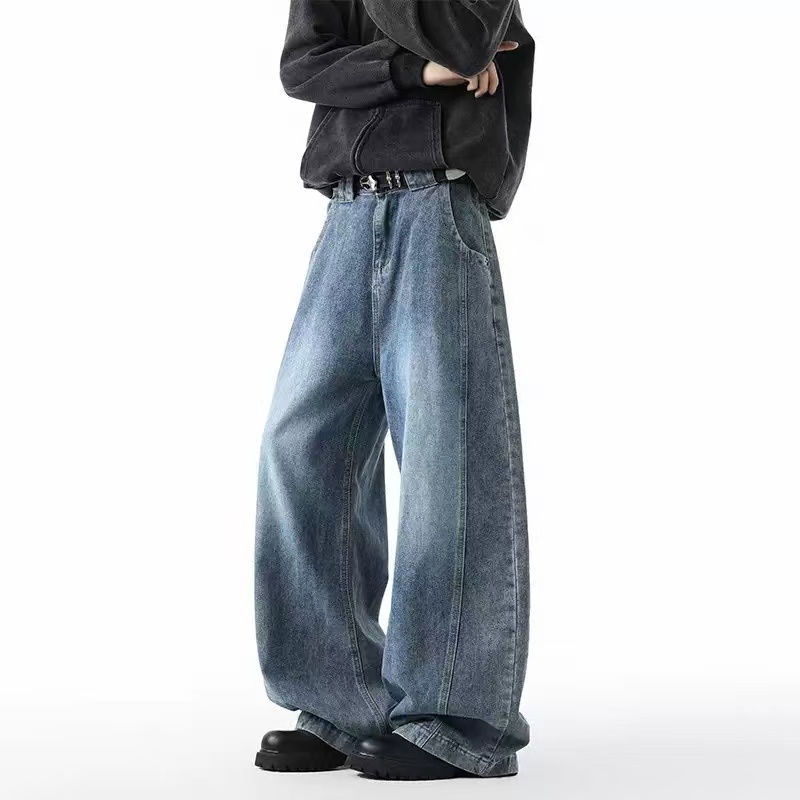 Blue Wide-Leg Jeans